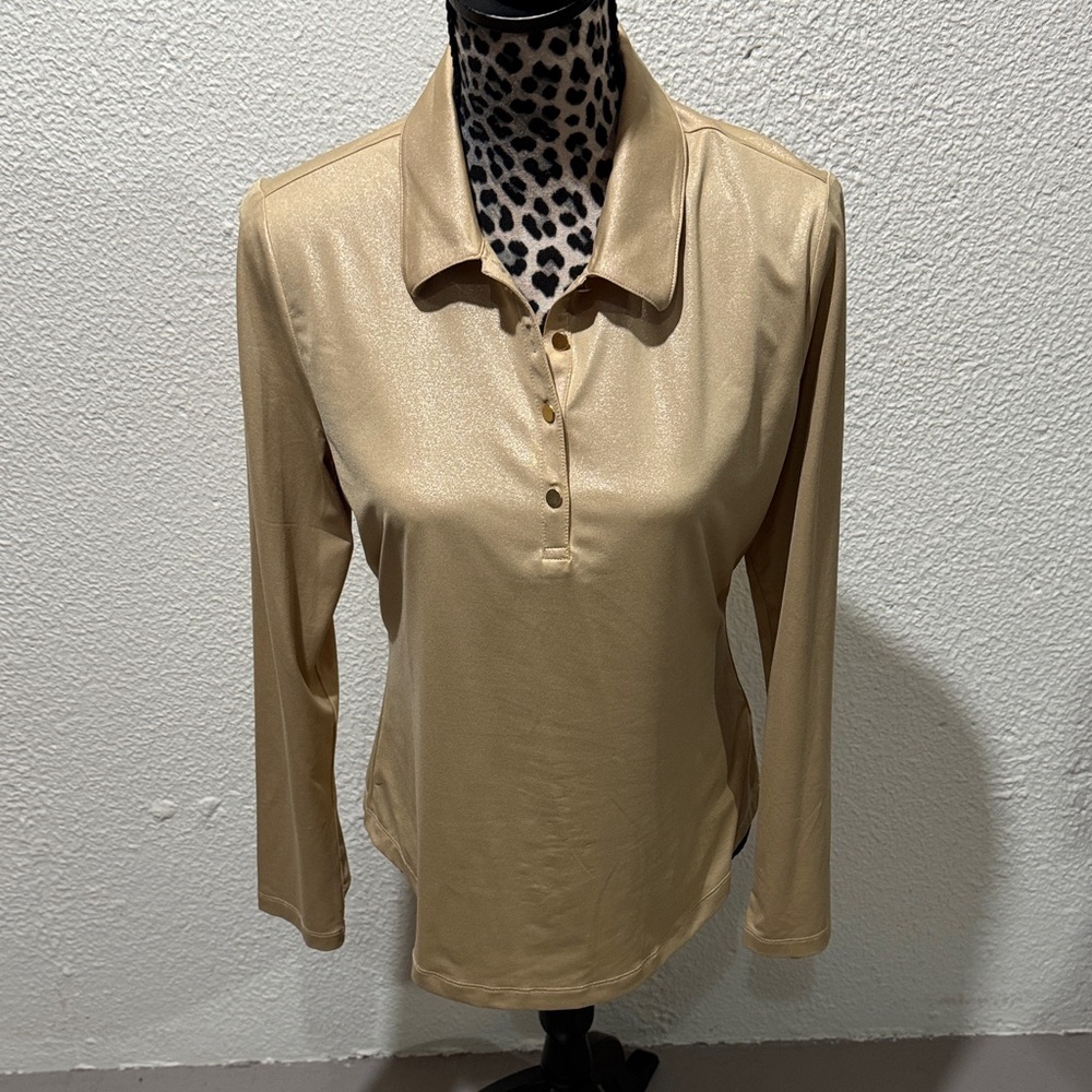 Greg Norman Collection Gold Button Down Shirt